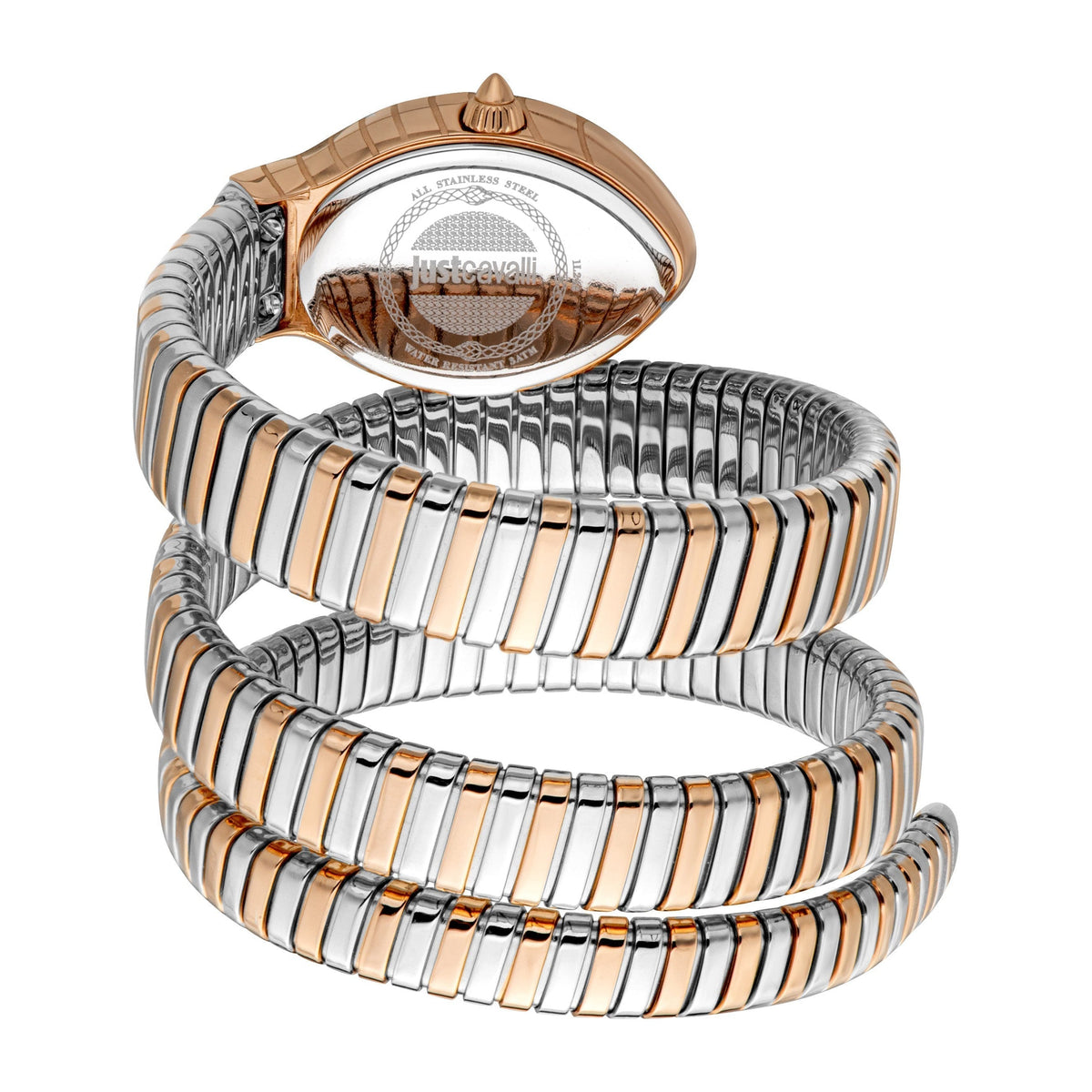 Just Cavalli lungo watch with coiled spring expandable strap construction