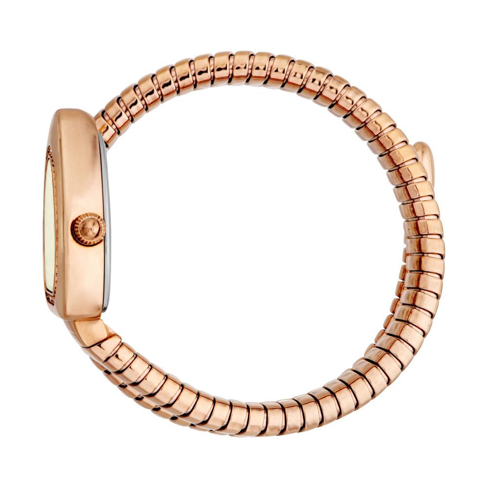 Just Cavalli Signature Snake Green Dial Rose Gold Steel Strap Women Watch - JC1L249M0045