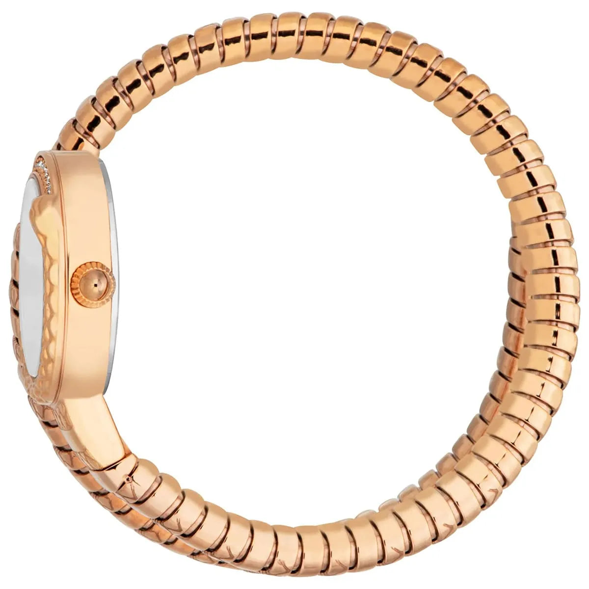 Just Cavalli Signature Snake Cerchio Snake Rose Gold Silver Grey Women's Watch - JC1L301M0045
