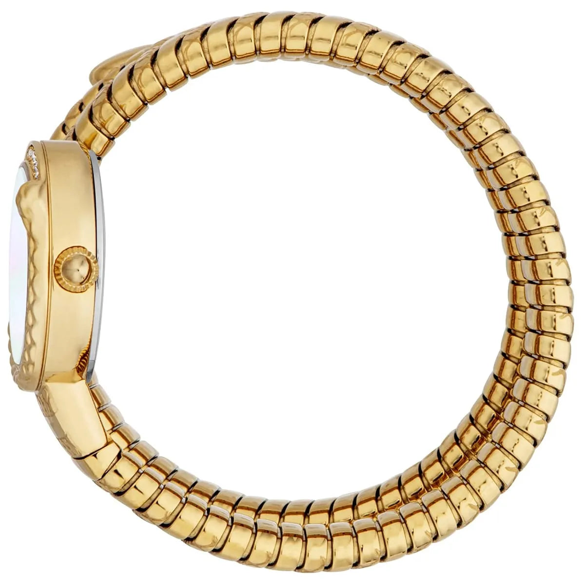 Just Cavalli Signature Snake Enchanting Yellow Gold MOP Women's Watch - JC1L302M0025