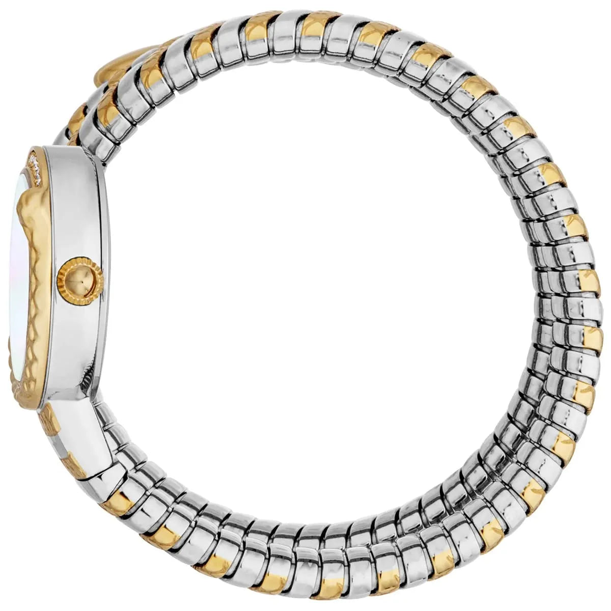 Just Cavalli Signature Snake Enchanting Two Tones YG MOP Women's Watch - JC1L302M0055