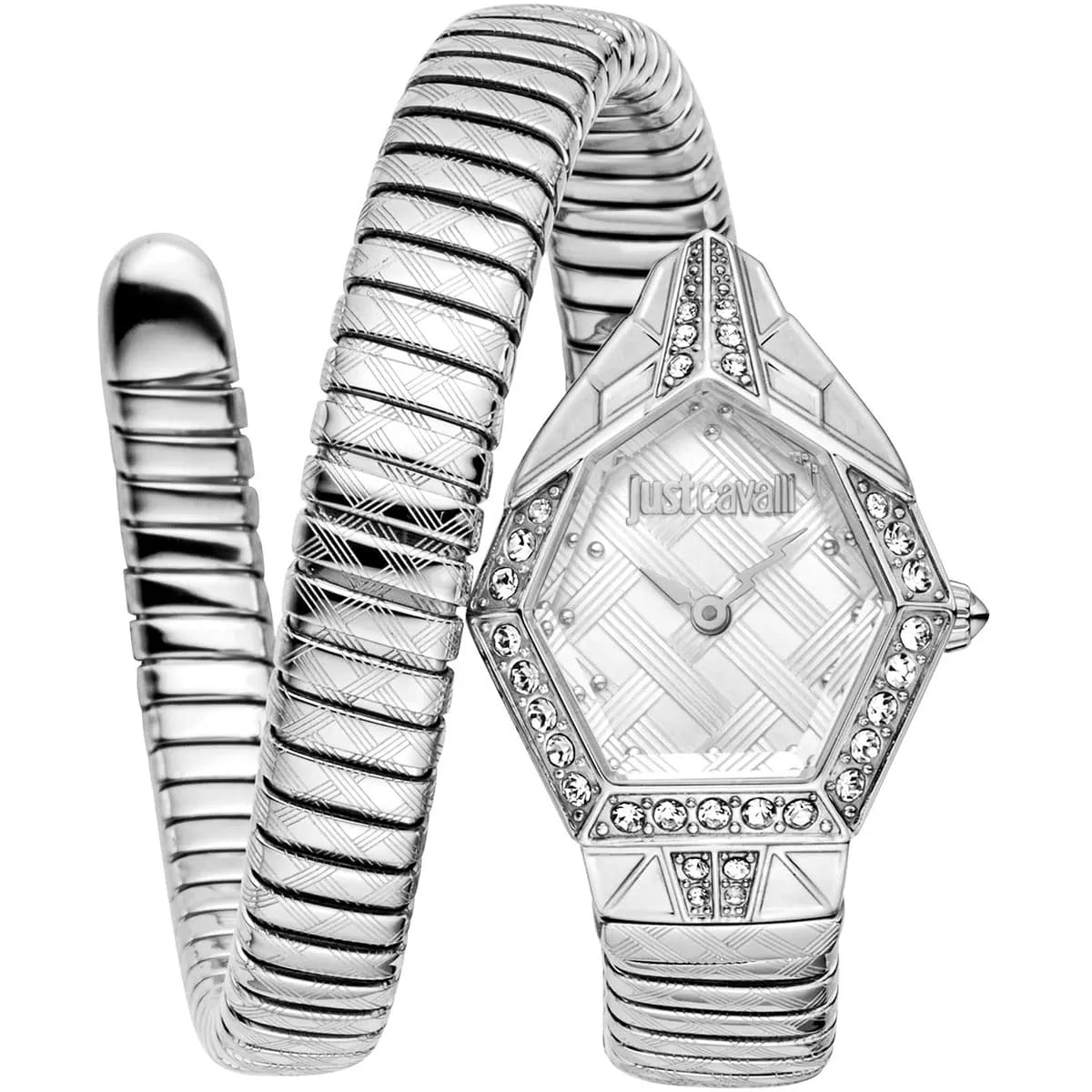 Just Cavalli Ornato Snake Silver Women's Watch - JC1L303M0015