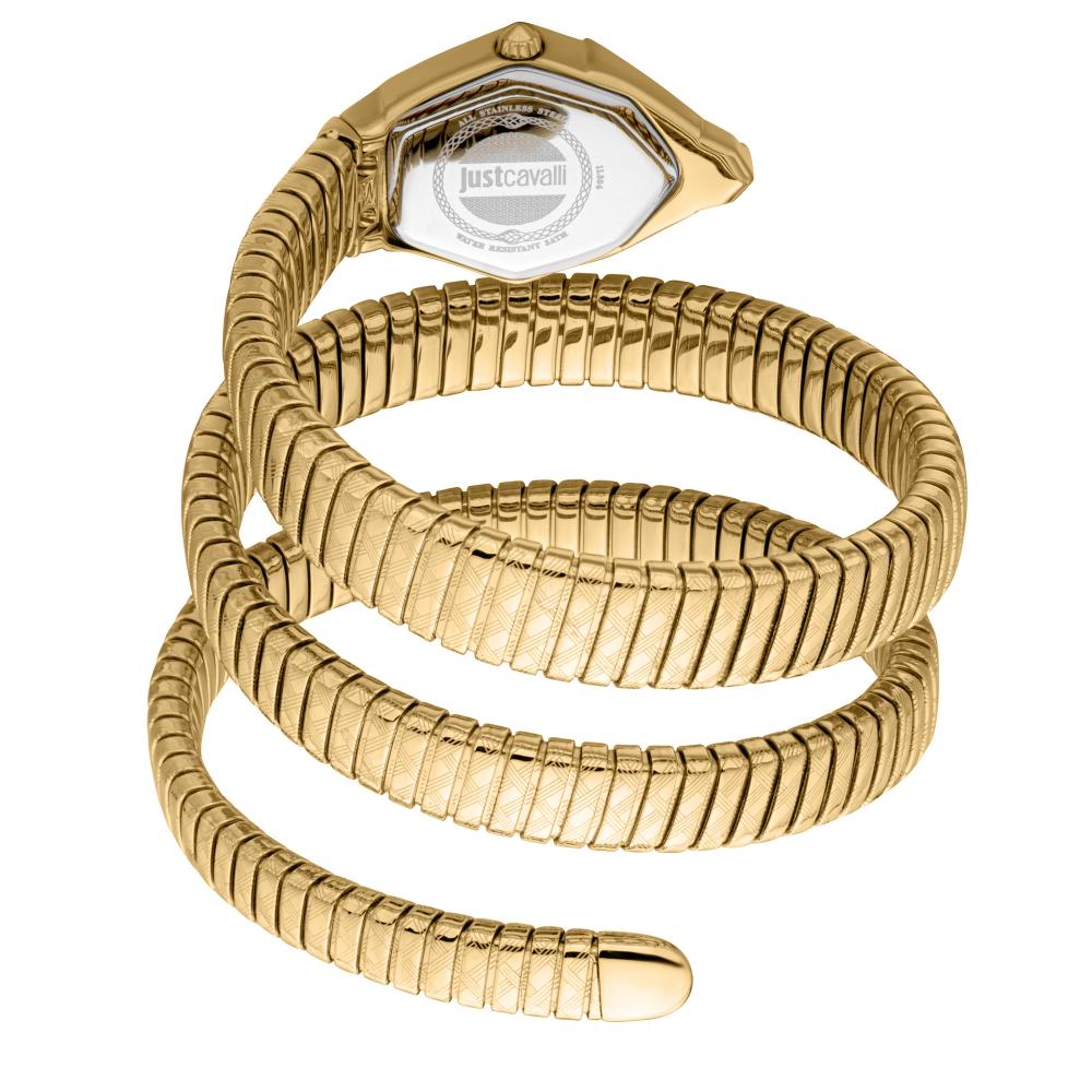 Just Cavalli Mesmerizing White Dial Gold Steel Strap Women Watch - JC1L304M0025