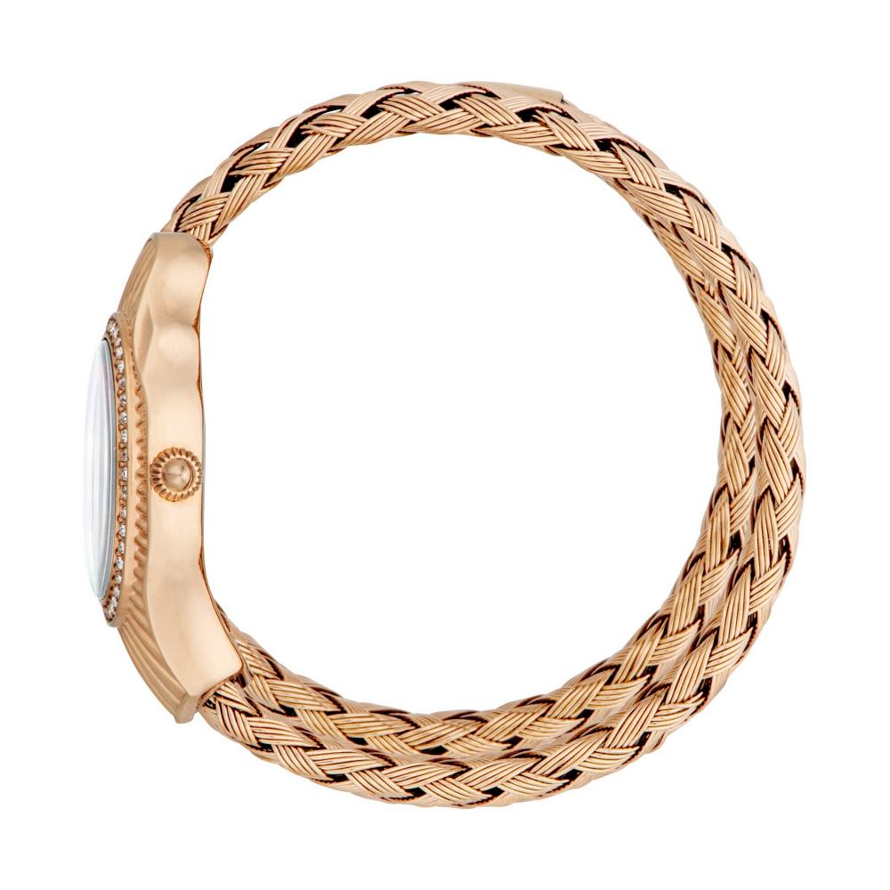 JUST CAVALLI Twined Rose Gold Silver Women's Watch - JC1L305M0045