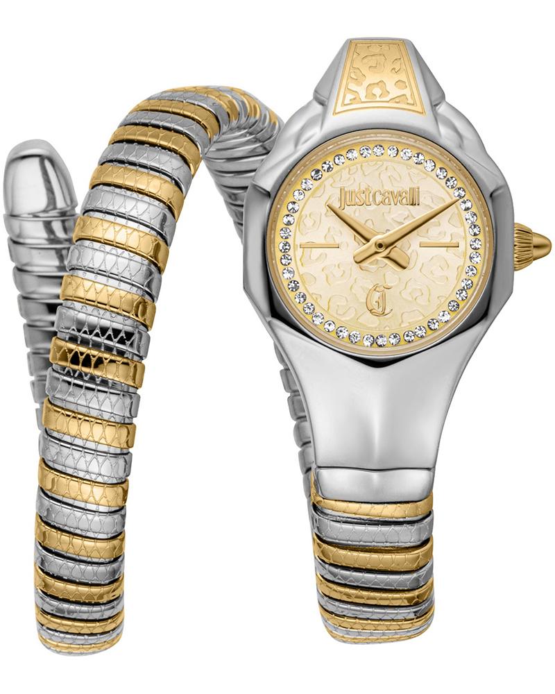 Just Cavalli Signature Snake Fiore Lady Quartz Stainless Steel Watch - JC1L354M0055