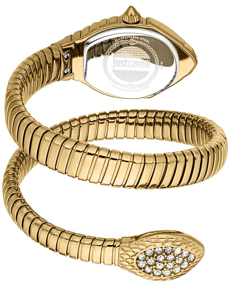 Just Cavalli Signature Snake Speranza Yellow Gold Champagne Watch - JC1L356M0025