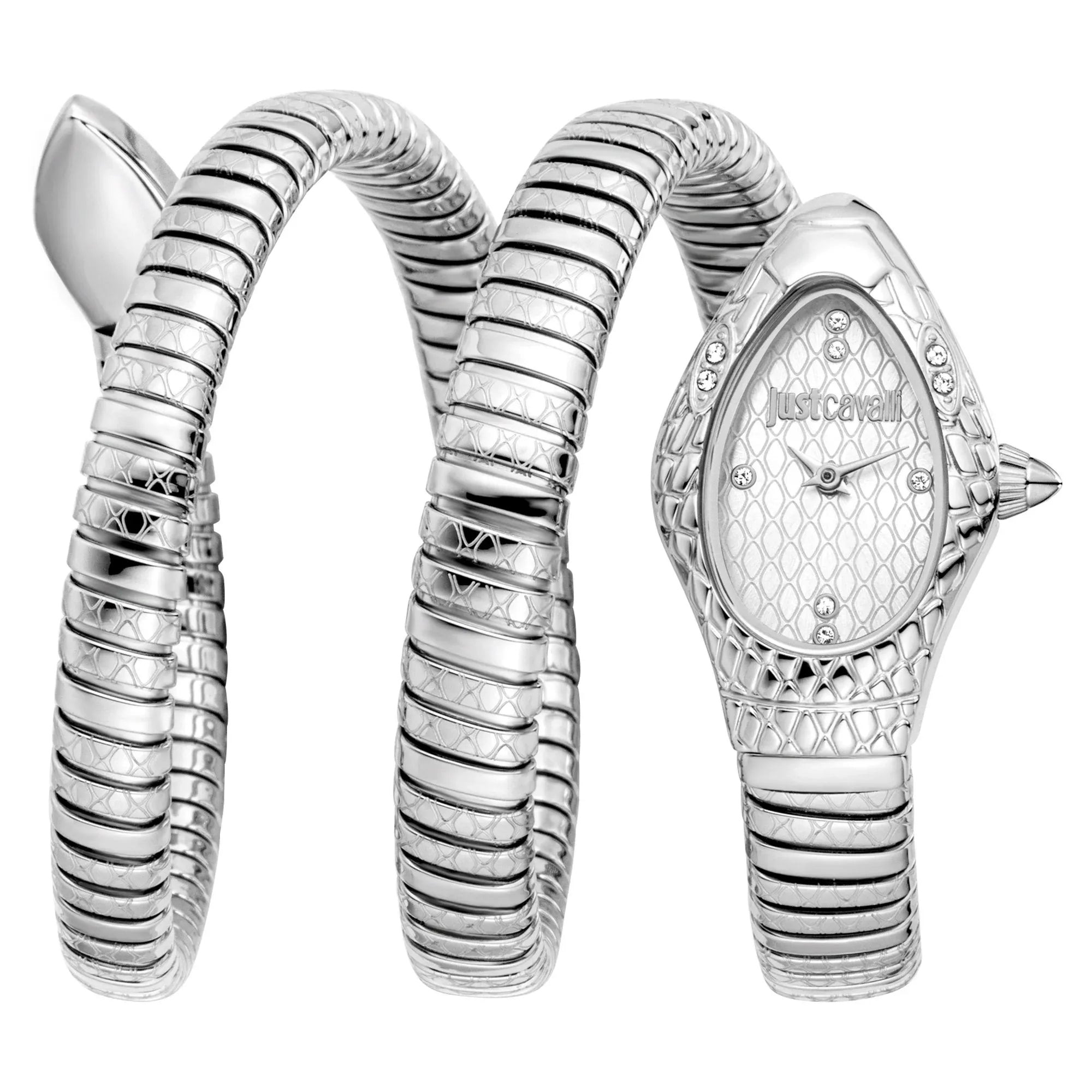 Just Cavalli Signature Snake Aurela Silver Watch - JC1L374M0015