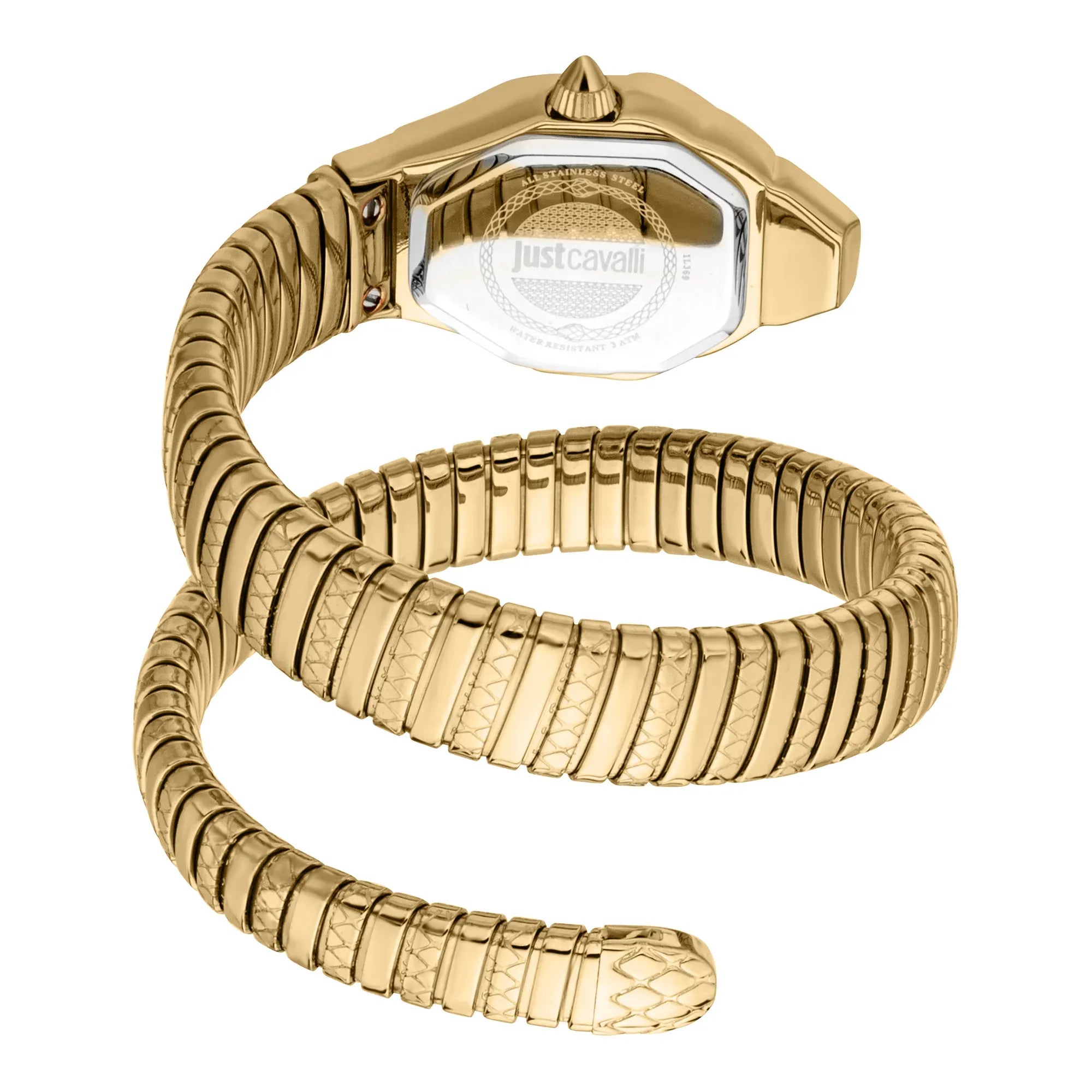 Just Cavalli Aurela Green Dial Gold Steel Strap Women Watch - JC1L374M0035