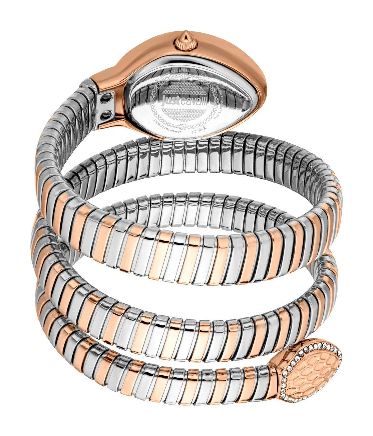 Just Cavalli Carezza Rose Gold Dial Two Tone Steel Strap Women Watch - JC1L372M0065