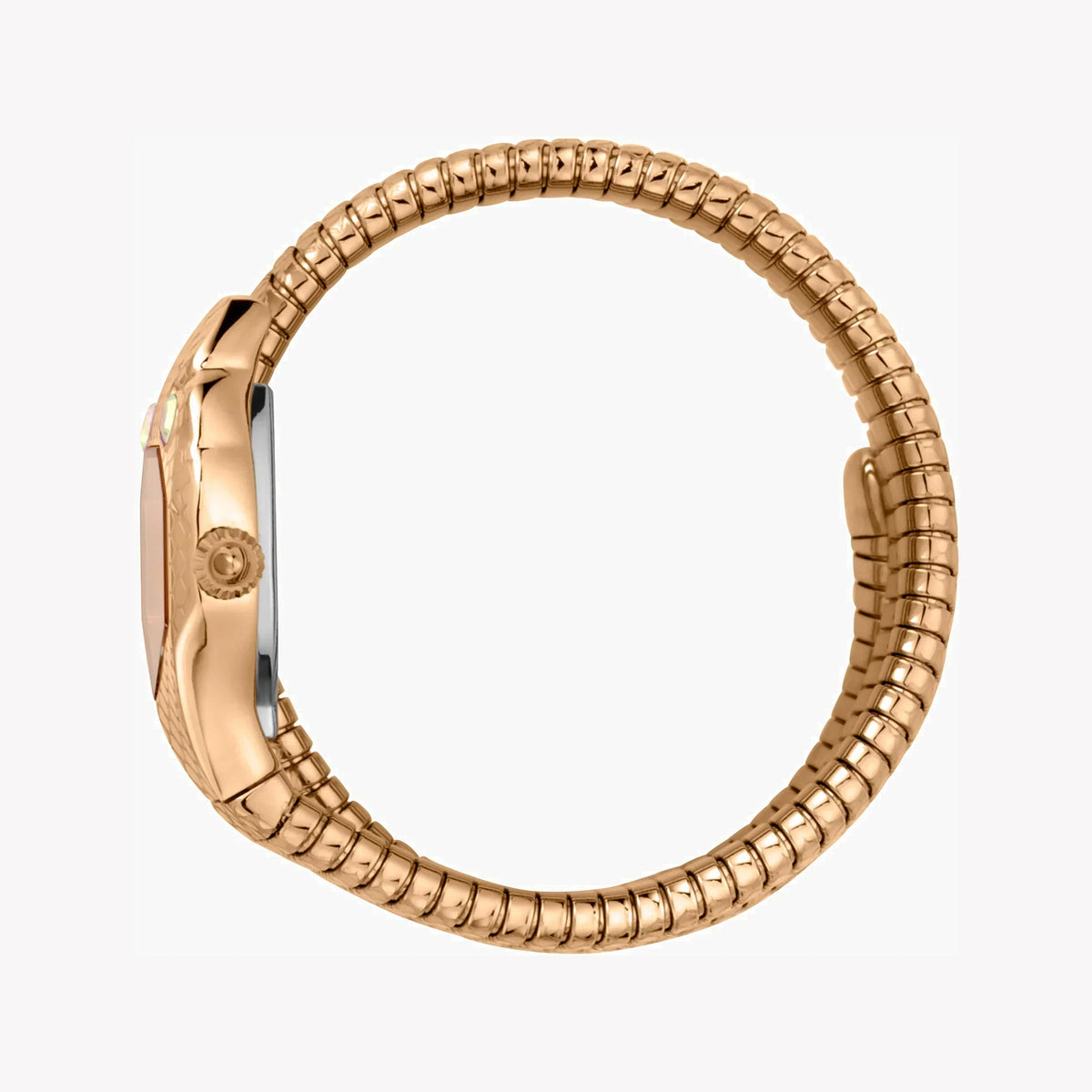 Rose gold-tone snake wrap strap with octagonal case detail on the side