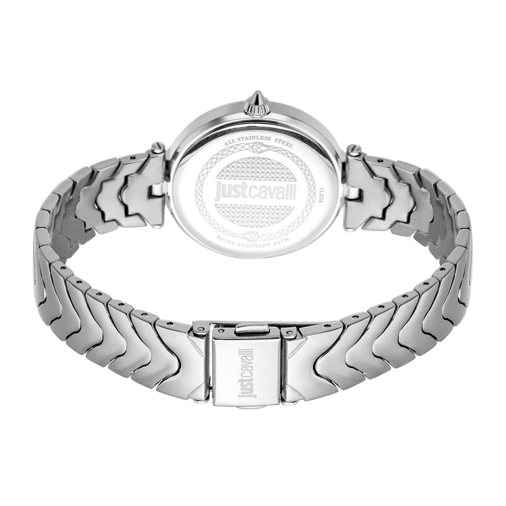 Just Cavalli Animalier Luce Silver Blue Women's Watch - JC1L238M0055