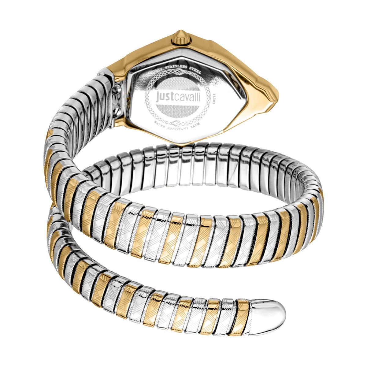 Just Cavalli Ornato Snake Two Tone Gold/Silver Women's Watch - JC1L303M0055
