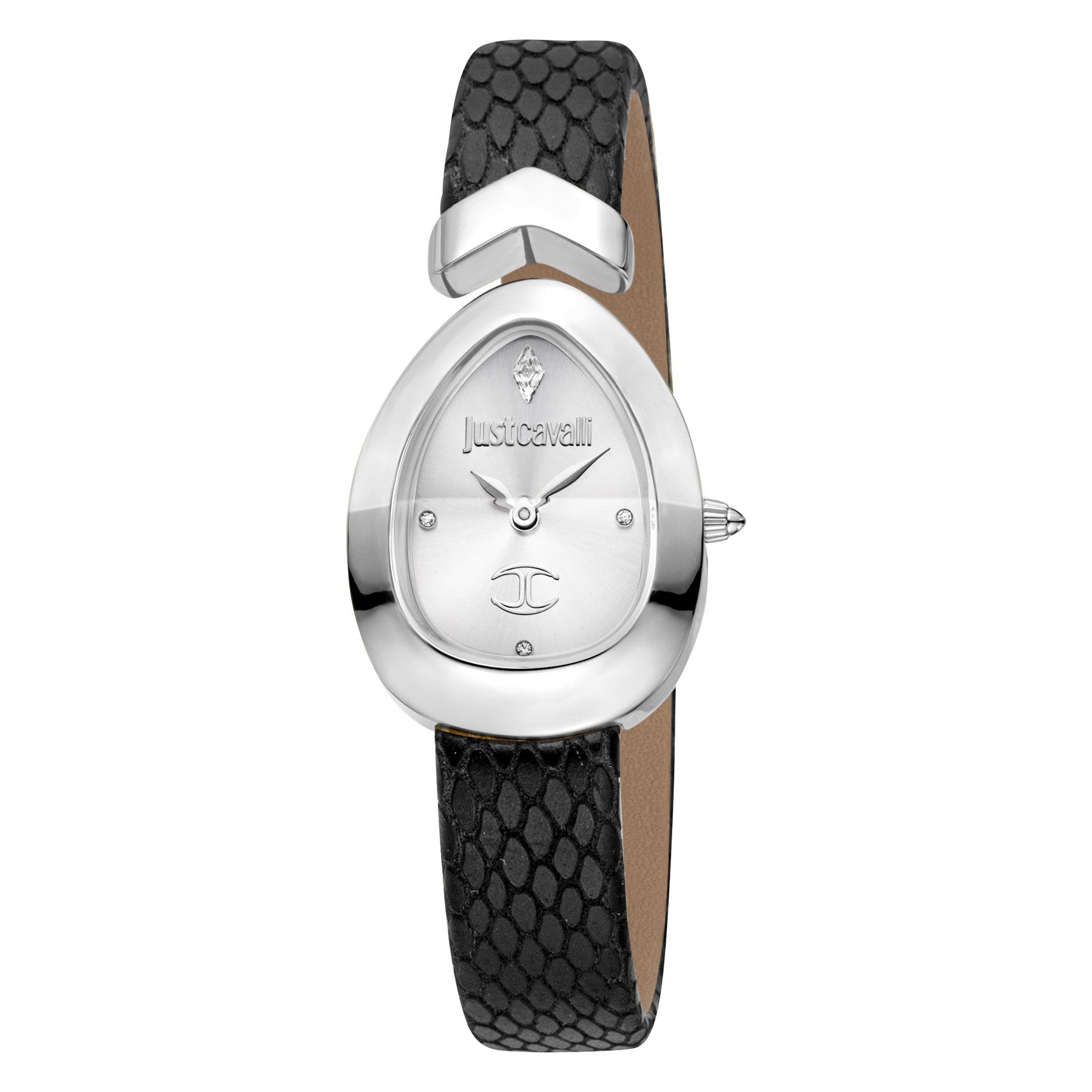 Just Cavalli Signature Snake Diversa Snake Black Silver Watch - JC1L321L0015