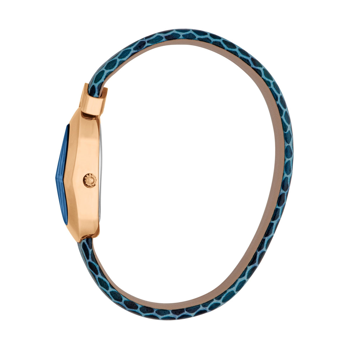 Just Cavalli Rose Gold Watch, Blue Leather Women's Watch - JC1L321L0055