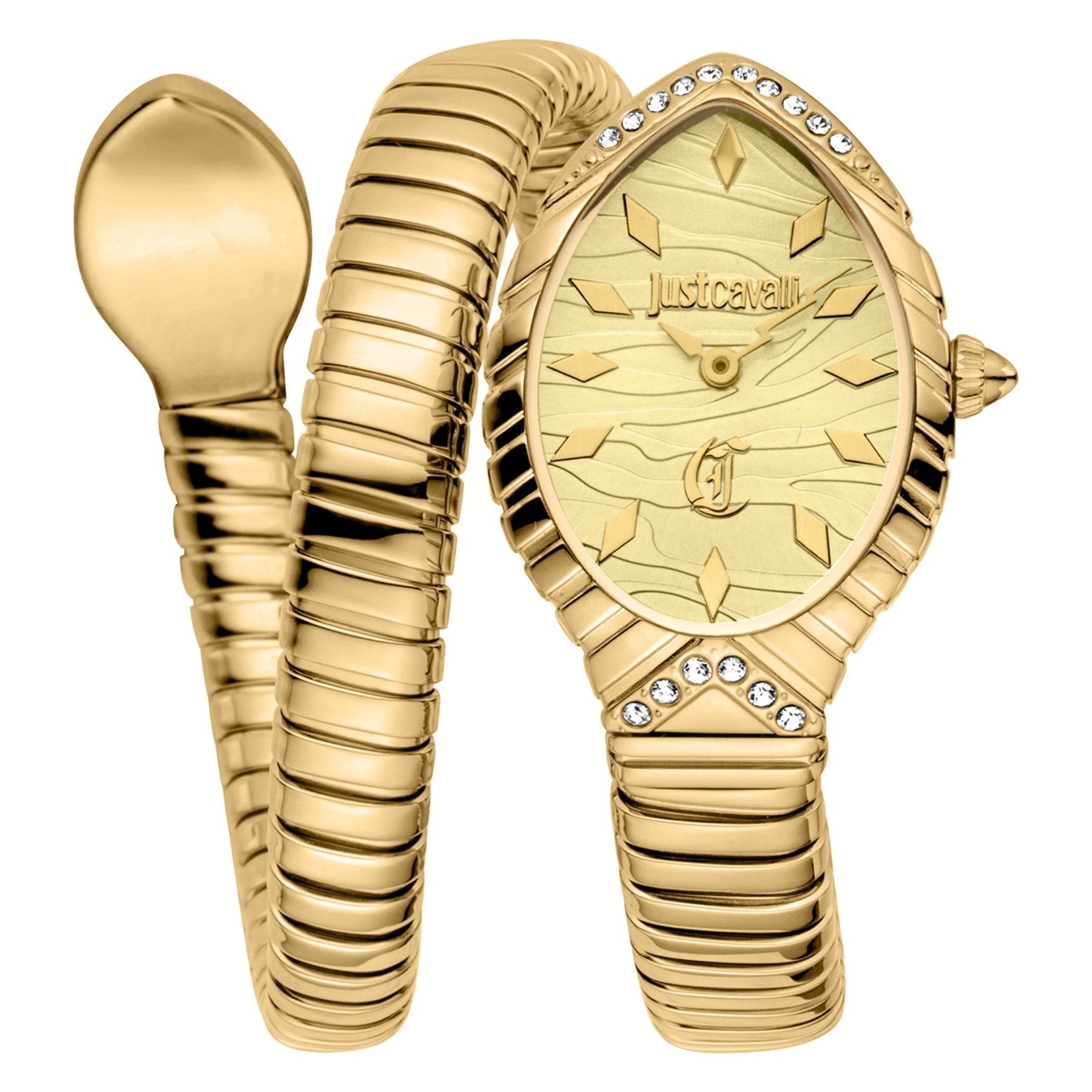 JUST CAVALLI Unica Snake Embellished Dial Analogue Women's Watch - JC1L322M0025