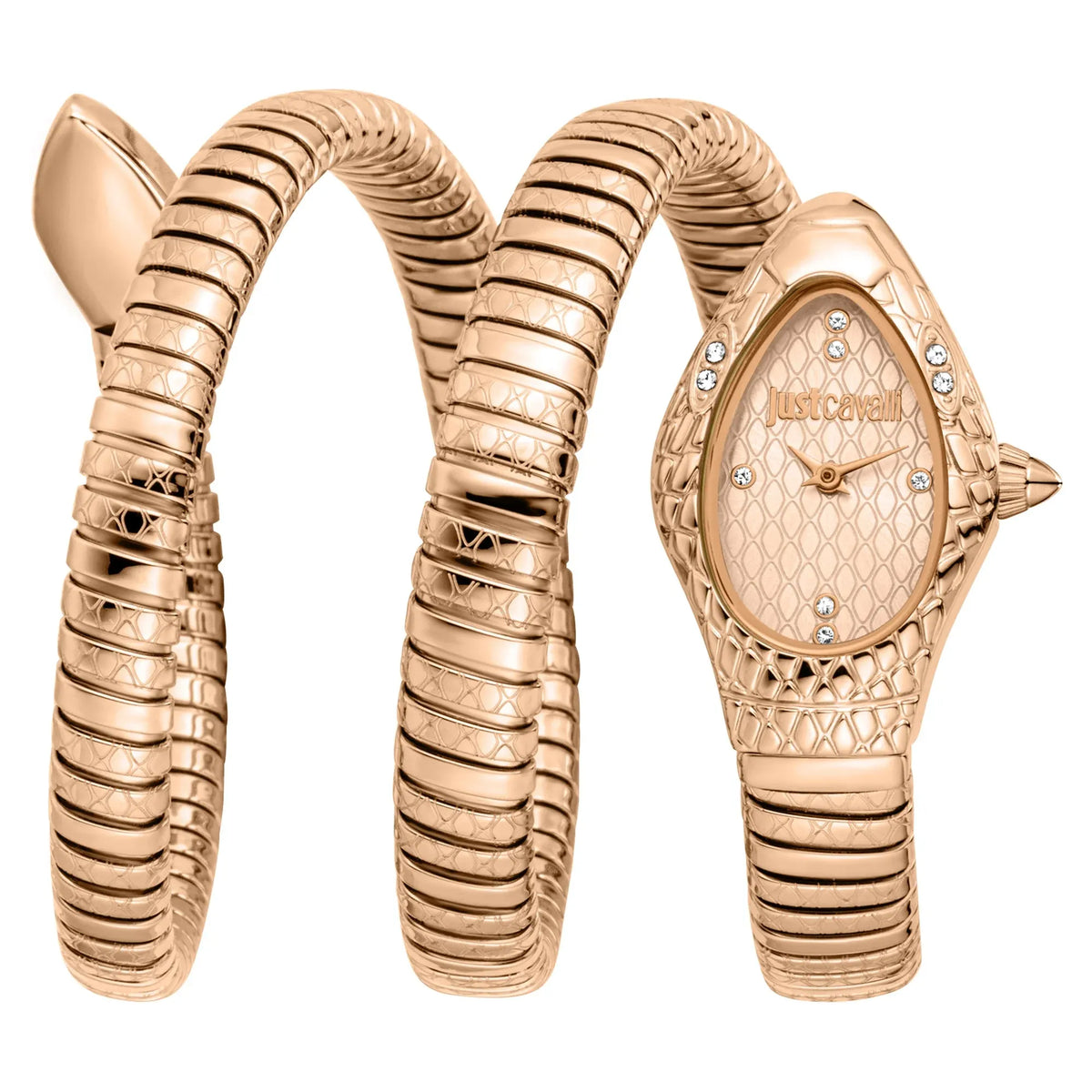 Just Cavalli Signature Snake Aurela Rose Gold Women Watch - JC1L374M0045