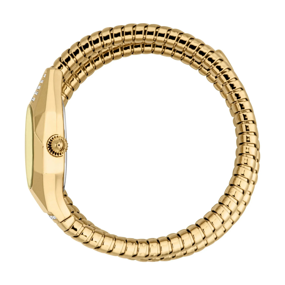 Just Cavalli Signature Snake Lunara Silver Yellow Gold Silver Women Watch - JC1L397M0065