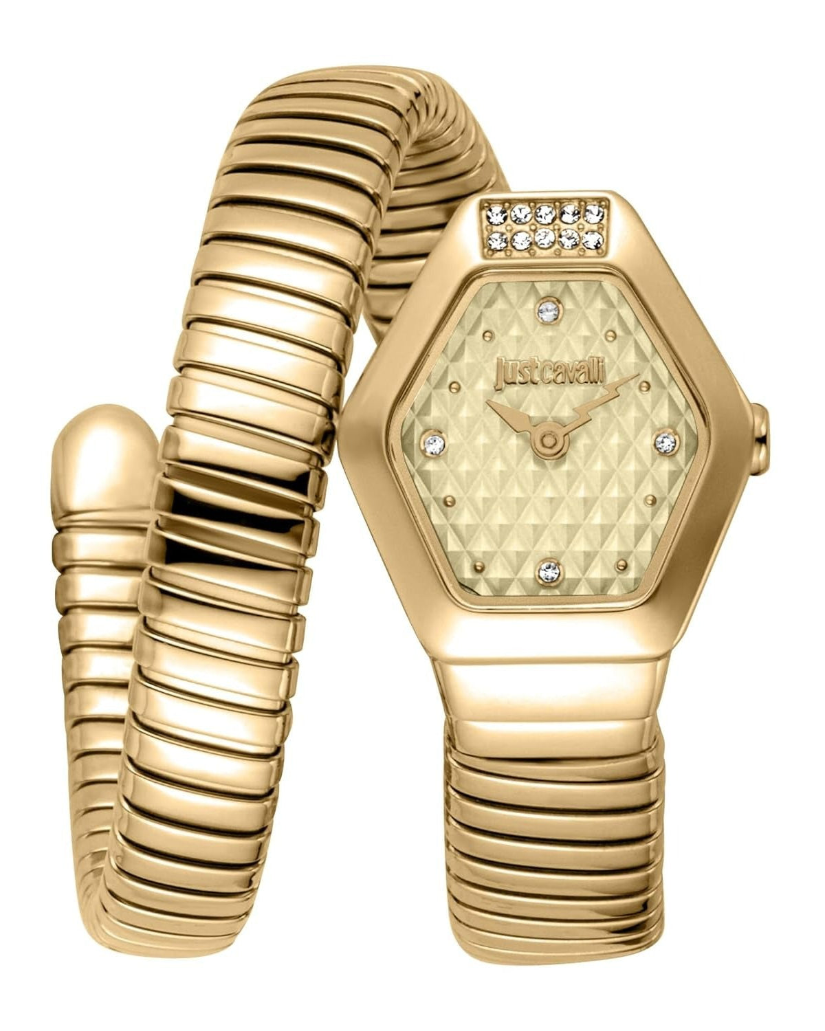 Just Cavalli Signature Snake Splora Yellow Gold Champagne - JC1L394M0025