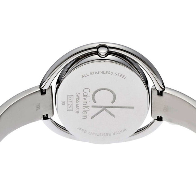 Calvin Klein Impetuous K4F2N116 caseback showing 'ALL STAINLESS STEEL' engraving