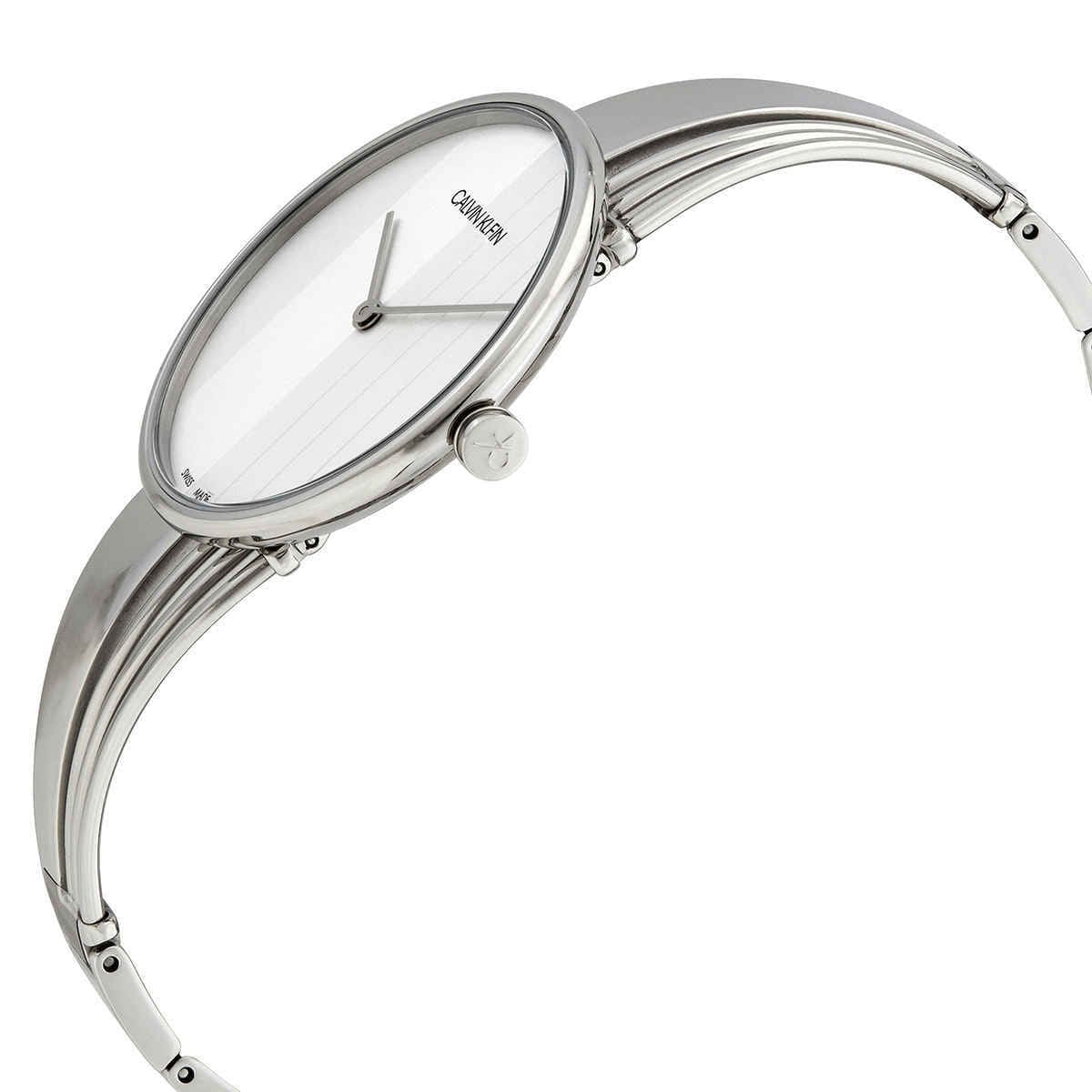 Calvin Klein Cheers Quartz Silver Dial Ladies Watch K6S2N116