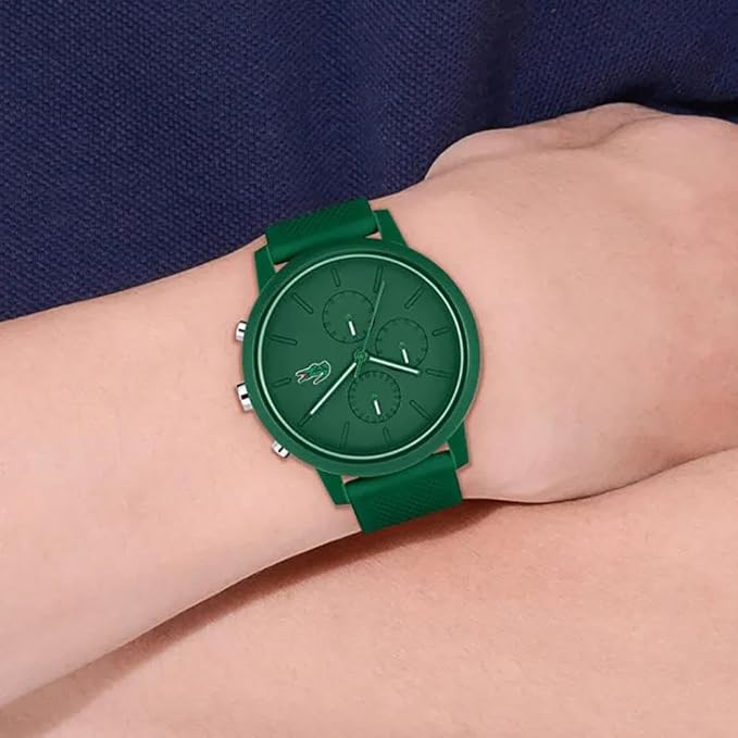 Lacoste 12.12 Green Silicone Chronograph Men's Watch - 2011245