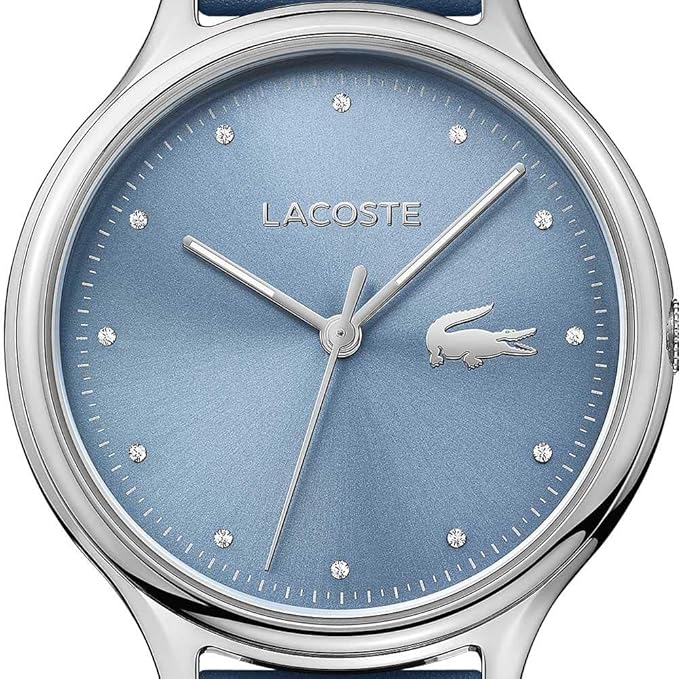 Lacoste Blue Dial Leather Band Women's Watch - 2001006
