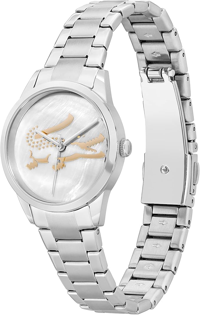 Lacoste Stainless Steel Grey Mother of Pearl Dial Women's Watch - 2001214