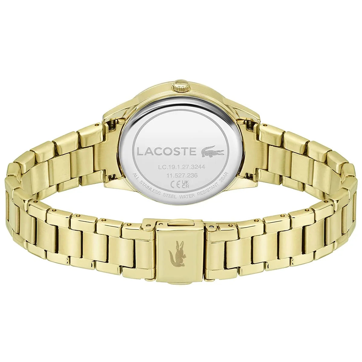 Lacoste Gold Stainless Steel White Mother of Pearl Dial Women's Watch - 2001216