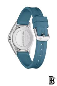 Lacoste 2001267 women's watch with stainless steel case and blue rubber strap