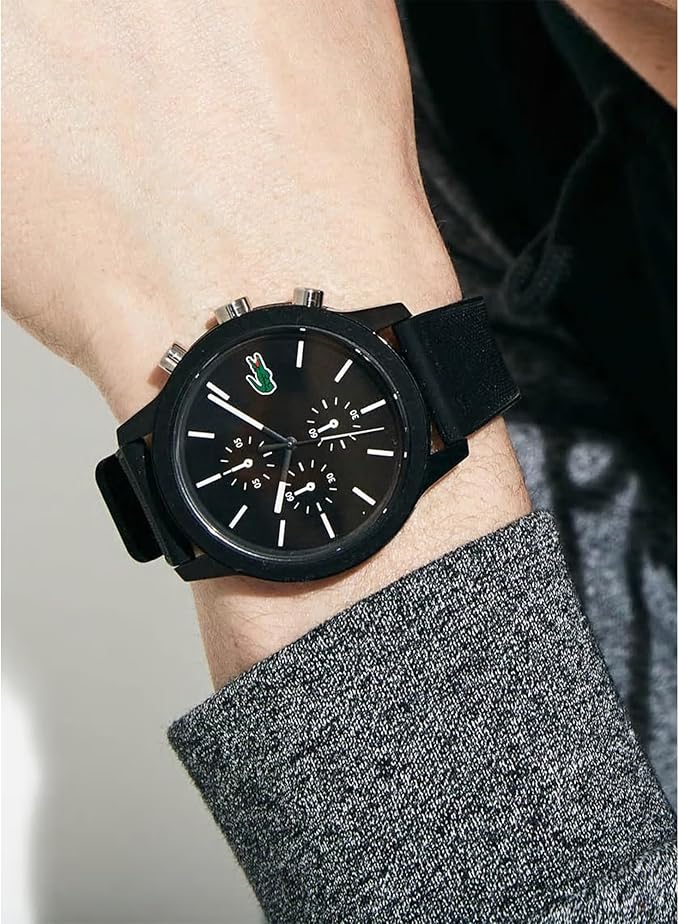 Lacoste Chronograph with Black Silicone Strap Men's Watch - 2010972