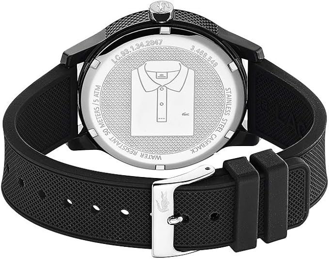 Lacoste Black Silicone with Rubber Strap Men's Watch - 2010986