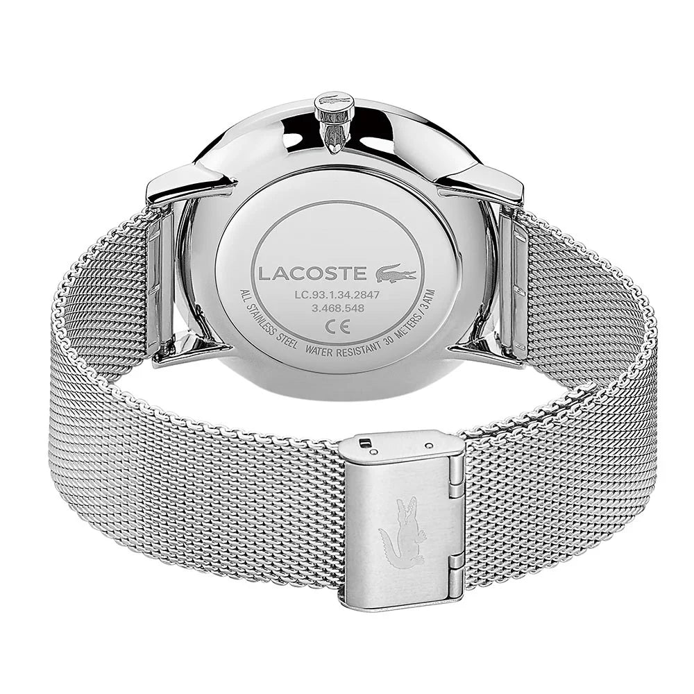 Lacoste 39mm Silver Stainless Steel Mesh Men's Watch - 2011024