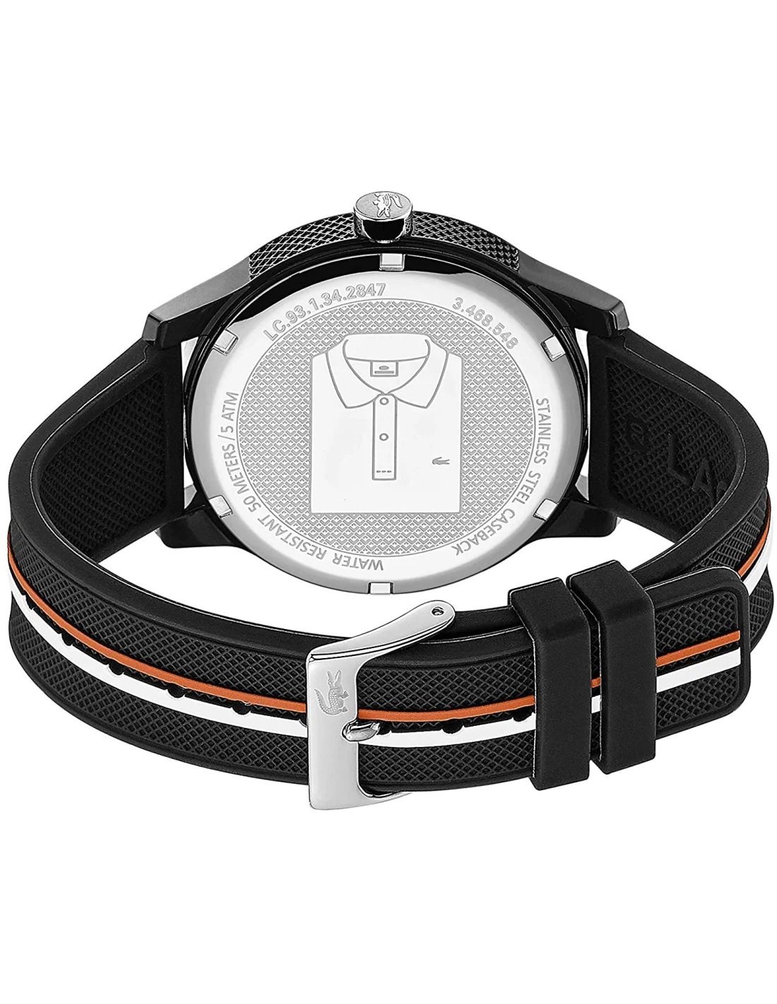 LACOSTE BLACK DIAL BLACK SILICONE STRAP MENS WATCH - 2011071
