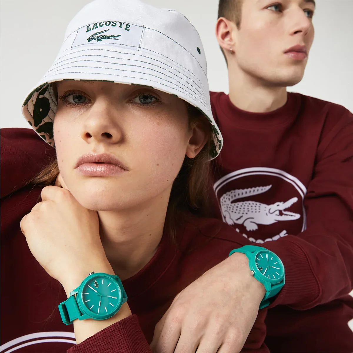 Lacoste Silicone Band Green Dial Men's Watch - 2011192