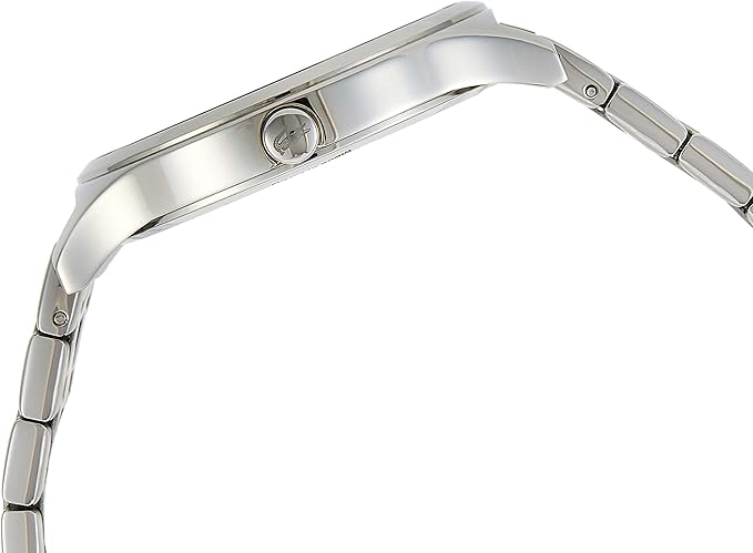 Side view of Lacoste Nikita stainless steel watch showing thin case profile