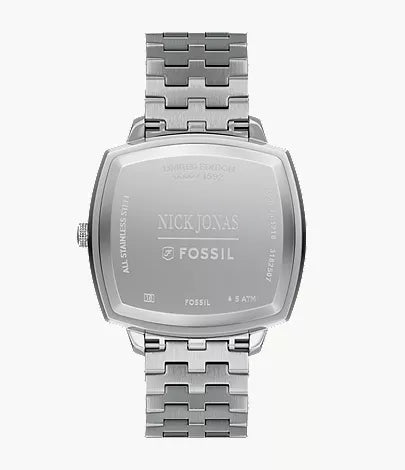 Nick Jonas Fossil Machine Luxe caseback engraving detail