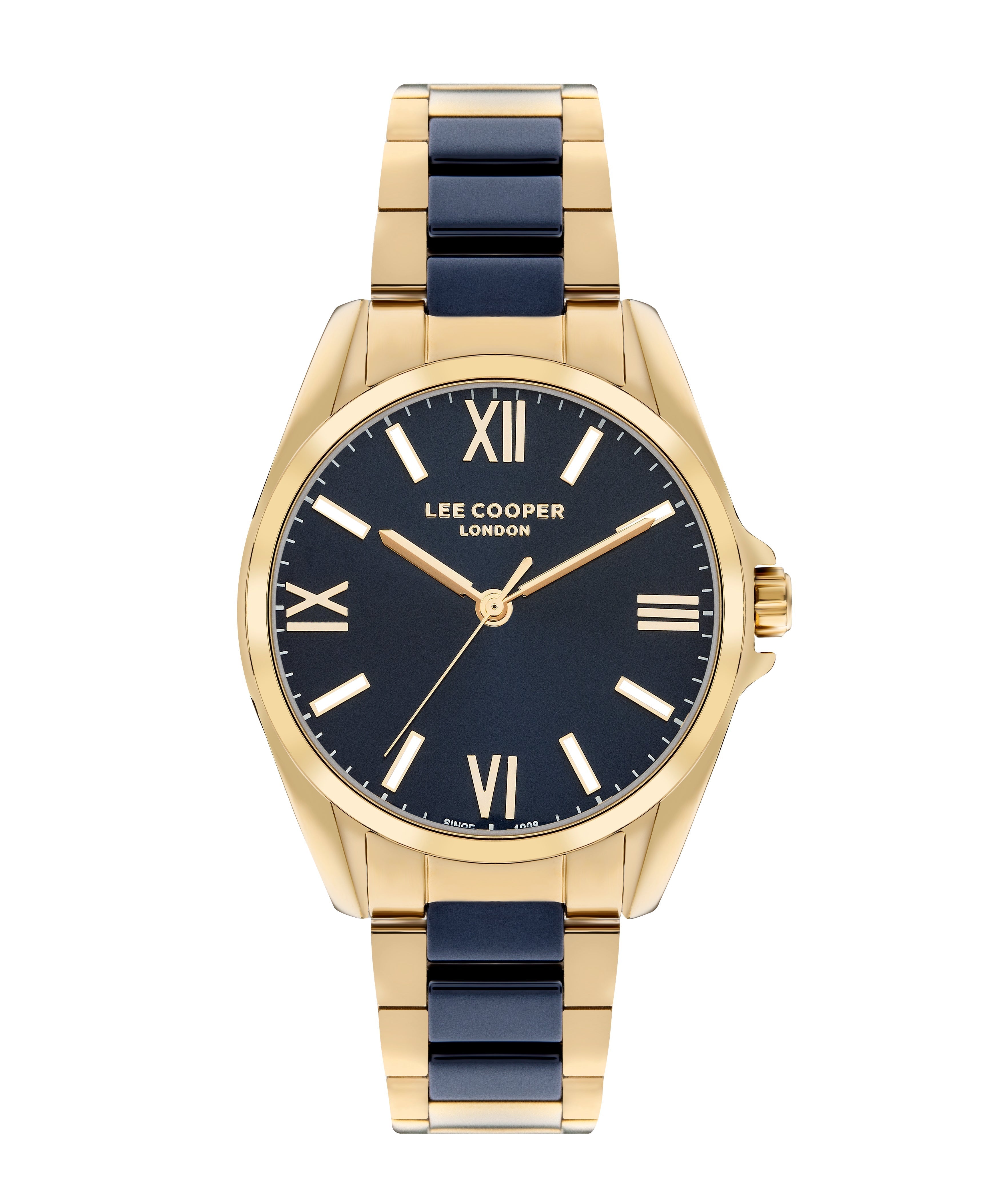Lee Cooper Elegance Navy Blue Dial Two tone Watch – LC07873.270