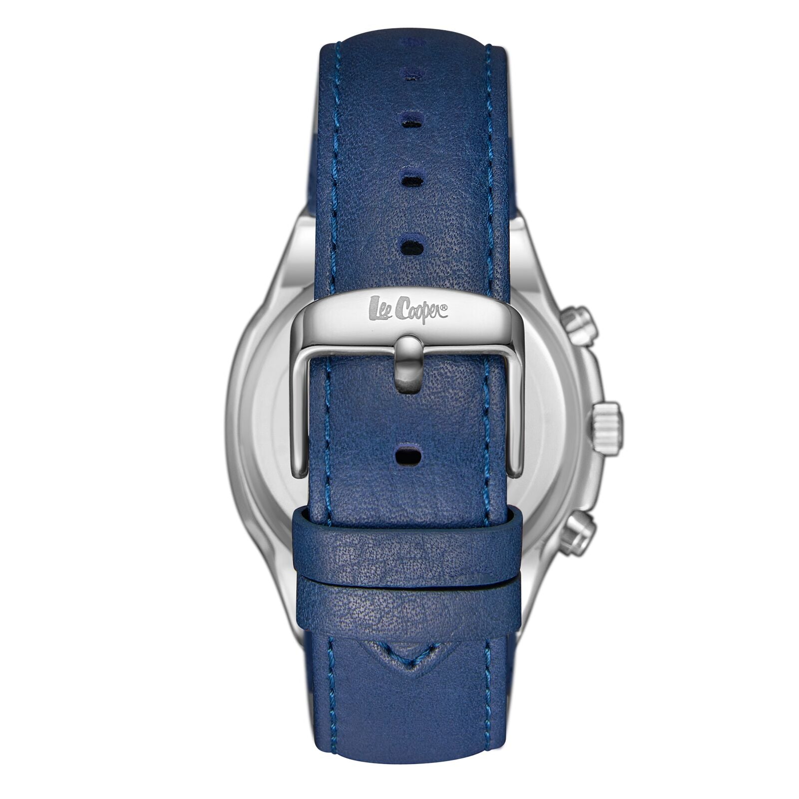 Lee Cooper Multifunction Blue Dial and Genuine Leather Silver Watch - LC07992.399
