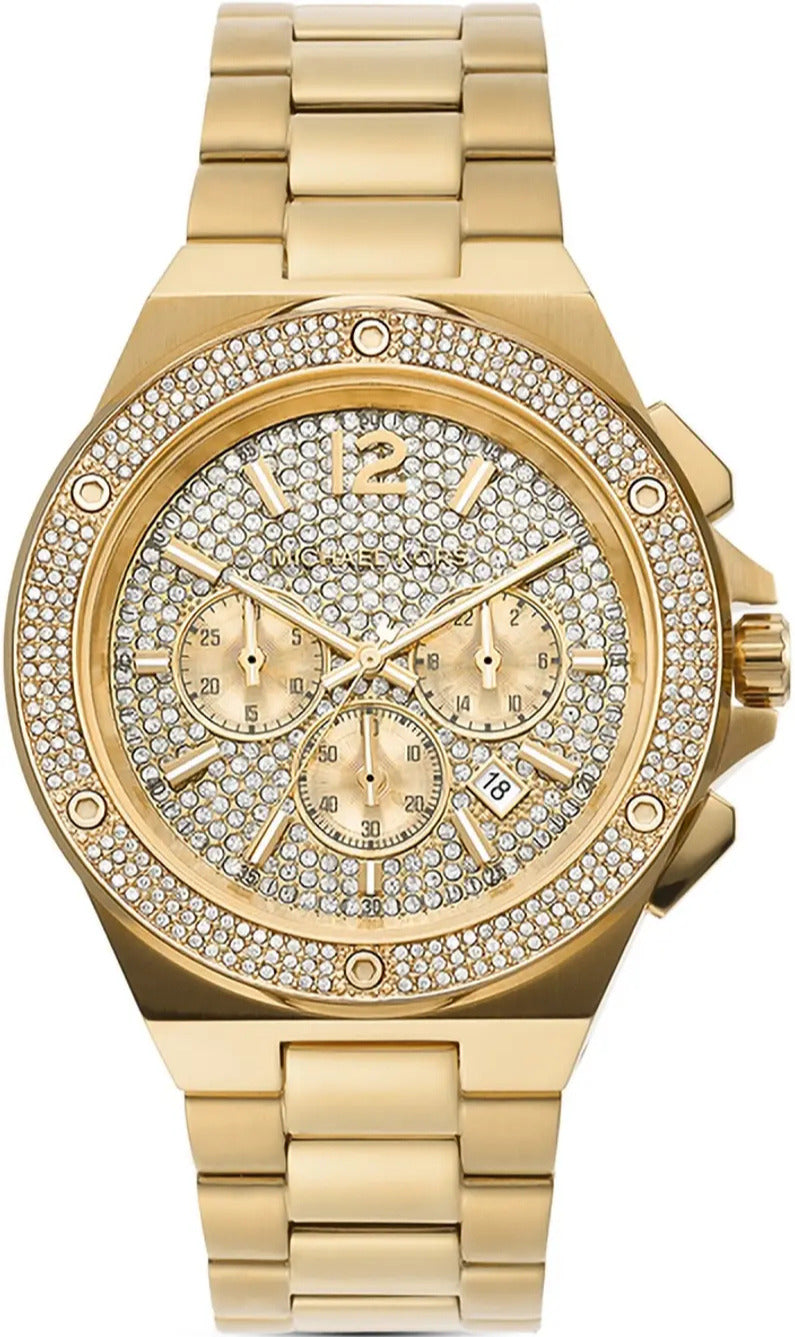 Michael Kors Lennox His and Hers Pavé Gold Watch MK1061