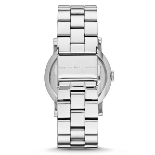 Back view of Marc By Marc Jacobs Amy watch with steel bracelet