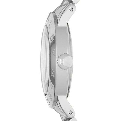 Side view of Marc By Marc Jacobs Amy watch showing steel case profile
