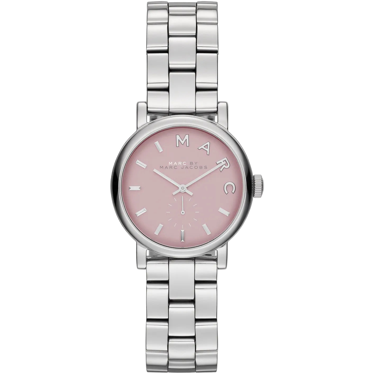 Marc By Marc Jacobs Baker MBM3283 pink dial watch with silver tone strap