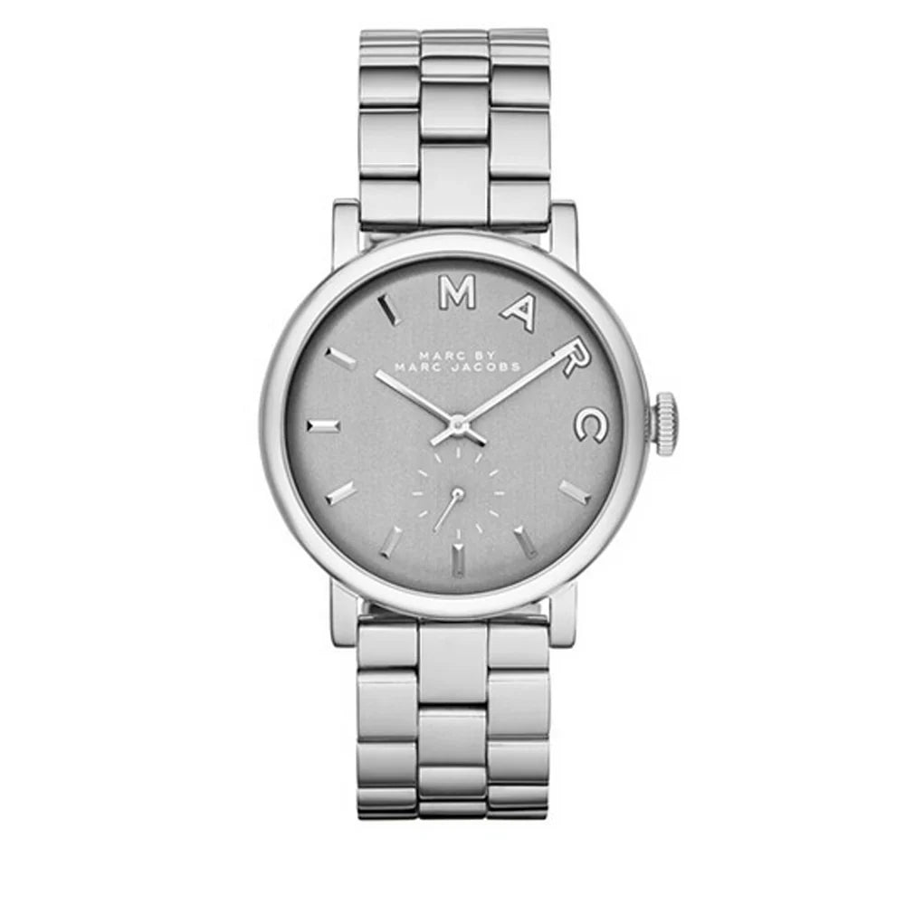 Marc by Marc Jacobs Baker watch with grey dial and silver stainless steel bracelet