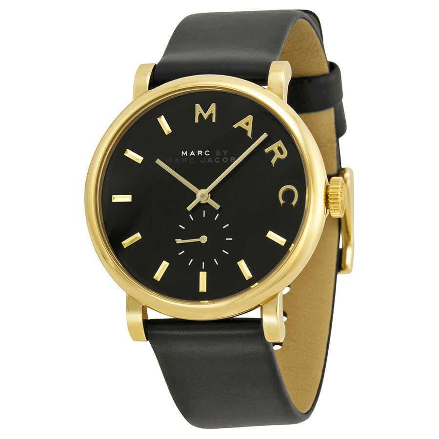 Marc By Marc Jacobs Baker Black Dial Leather Ladies Watch - MBM1269