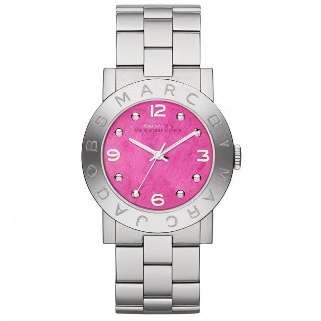 Marc By Marc Jacobs Amy Pink Dial Silver Classic Watch - MBM8623