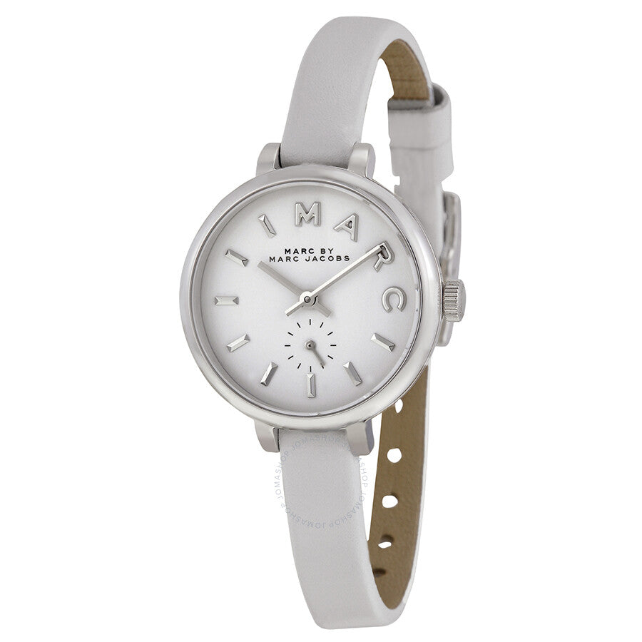 Marc By Marc Jacobs Sally White Dial White Leather Strap Women's Watch - MBM1350