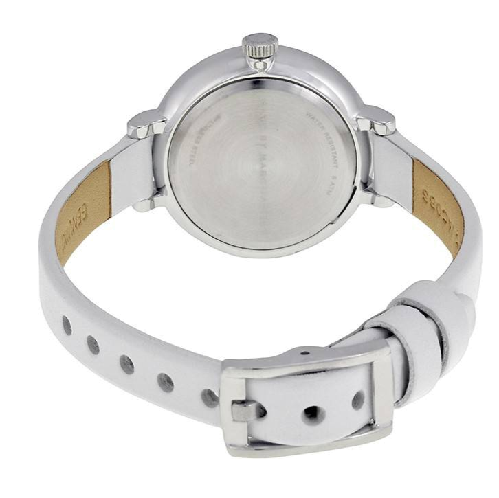 Marc By Marc Jacobs Sally White Dial White Leather Strap Women's Watch - MBM1350
