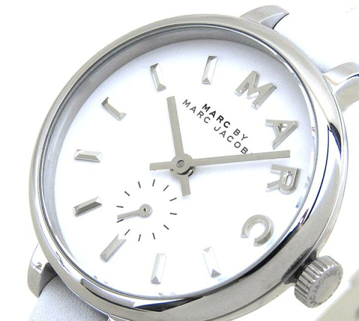 Marc By Marc Jacobs Sally White Dial White Leather Strap Women's Watch - MBM1350