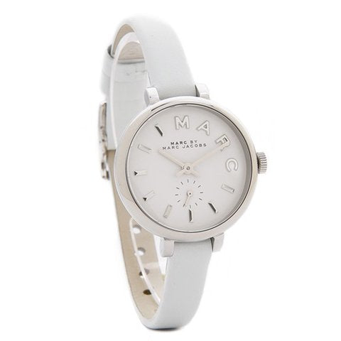 Marc By Marc Jacobs Sally White Dial White Leather Strap Women's Watch - MBM1350