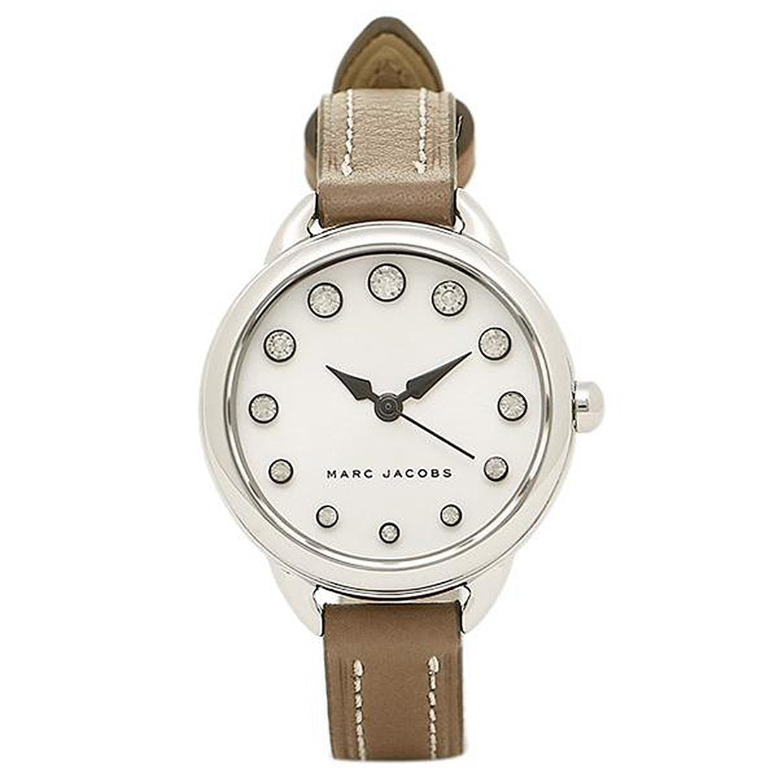 Marc Jacobs Betty White Dial Brown Leather Strap Women Watch - MJ1480